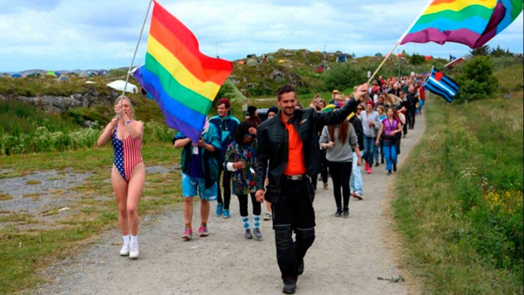 Pride parade i det lille øsamfund Træna