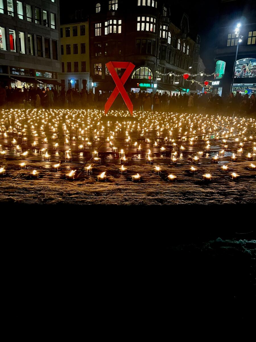 Lystænding på Kultorvet Til World Aids Day 2023.Foto: Jerry Jonasson