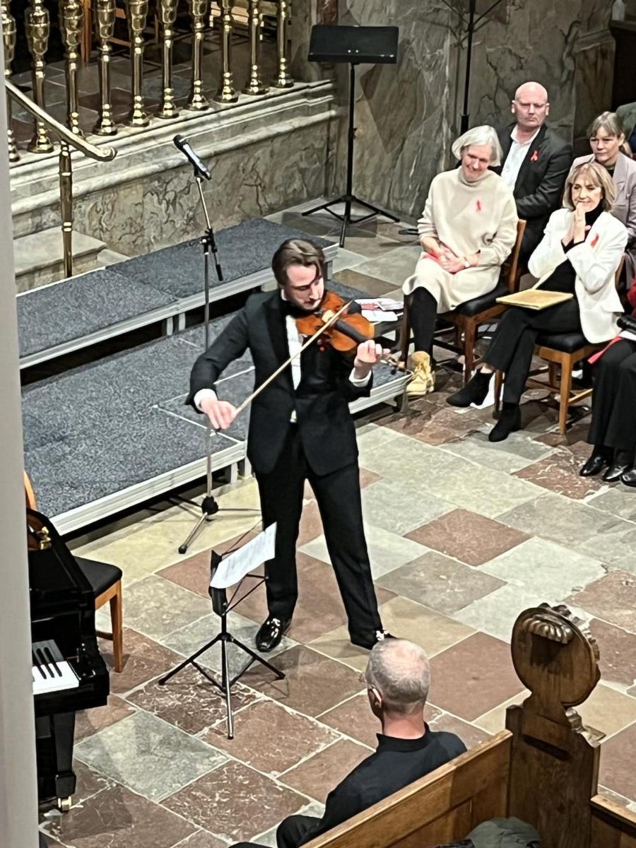 Violinist Niklas Walentin.Foto: Jerry Jonasson