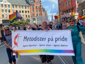 Flere kristne grupper gik med i paraden i Oslo. Foto: Thomas Kristensen